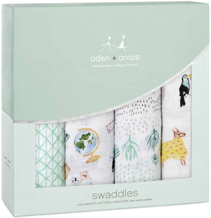 Aden + Anais: Classic Swaddle Set - Around The World (4 Pack)