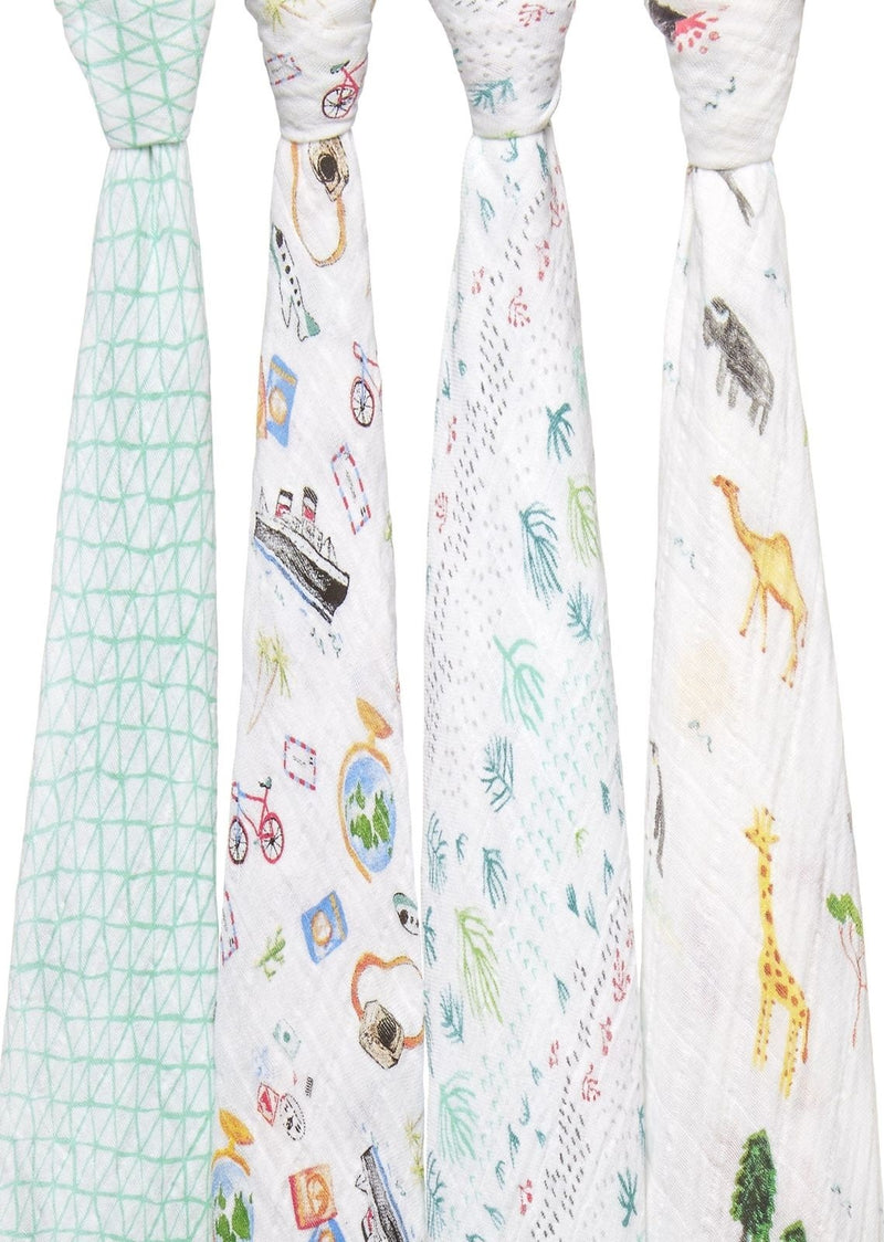 Aden + Anais: Classic Swaddle Set - Around The World (4 Pack)