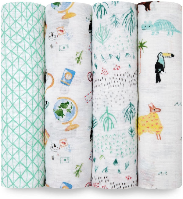 Aden + Anais: Classic Swaddle Set - Around The World (4 Pack)