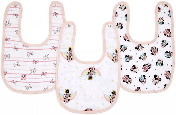 Aden + Anais: Disney Classic Snap Bib Set - Minnie Rainbows (3 Pack)