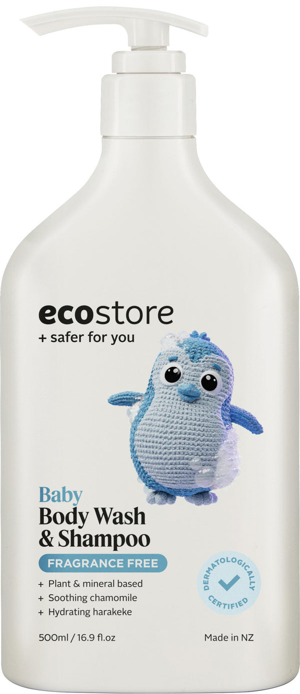 Ecostore: Fragrance Free Baby Body Wash & Shampoo (500ml)