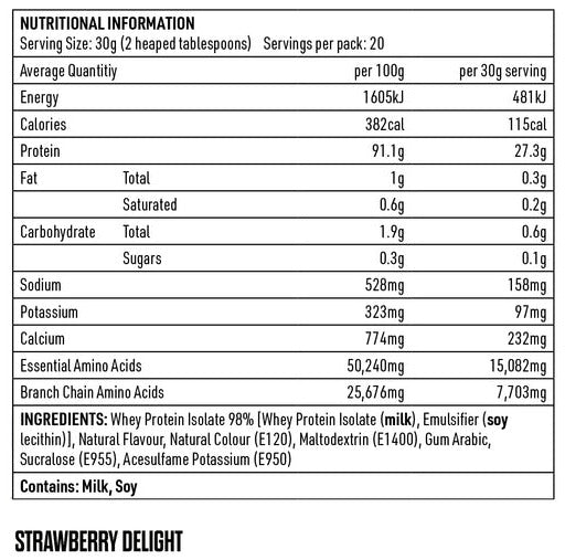 EatMe Lean Shake Protein - Stawberry Delite - 600g