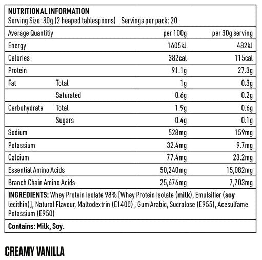 EatMe Lean Shake Protein - Vanilla Creme - 600g