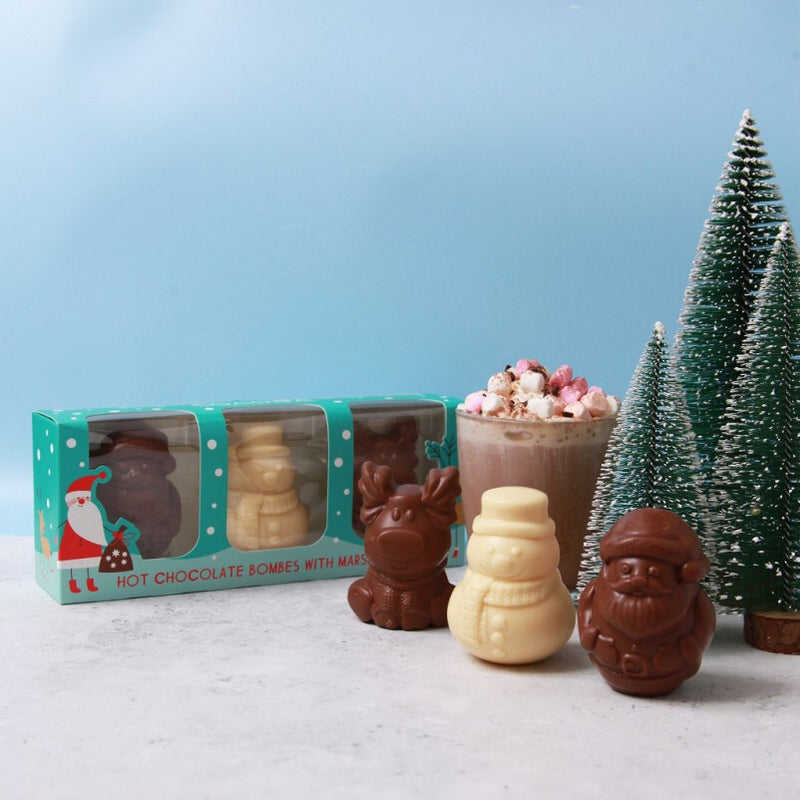 Cocoba: Christmas Character Hot Chocolate Bomb with Mini Marshmallows - 3 Pack (150g)