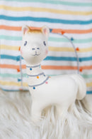 Tikiri: Natural Rubber Rattle Toy - Lilith the Llama (18cm)