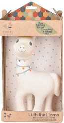 Tikiri: Natural Rubber Rattle Toy - Lilith the Llama (18cm)