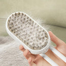 PETSWOL 3 in 1 Self Cleaning Pet Steam Brush - White