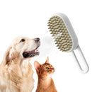 PETSWOL 3 in 1 Self Cleaning Pet Steam Brush - White