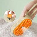 PETSWOL 3 in 1 Self Cleaning Pet Steam Brush - Beige