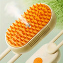 PETSWOL 3 in 1 Self Cleaning Pet Steam Brush - Beige