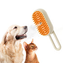 PETSWOL 3 in 1 Self Cleaning Pet Steam Brush - Beige