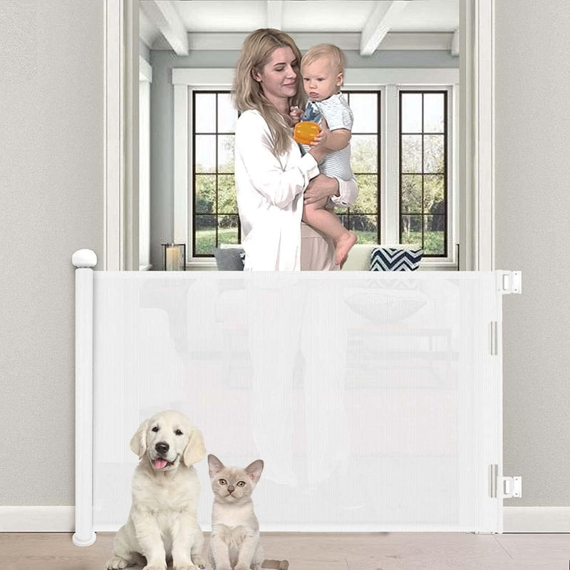 Retractable Mesh Baby Gate - 150cm (White)