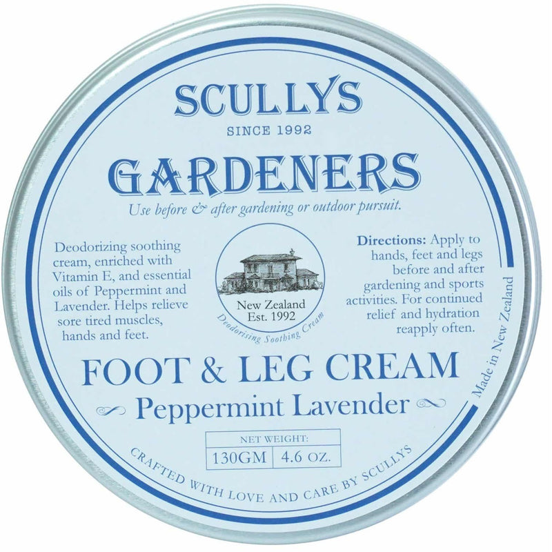 Scullys: Foot & Leg Cream - Gardeners Peppermint & Lavender (150g)