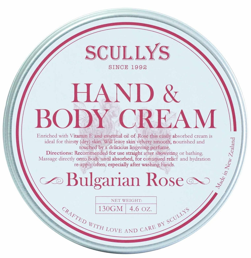 Scullys: Hand & Body Cream - Bulgarian Rose (150g)