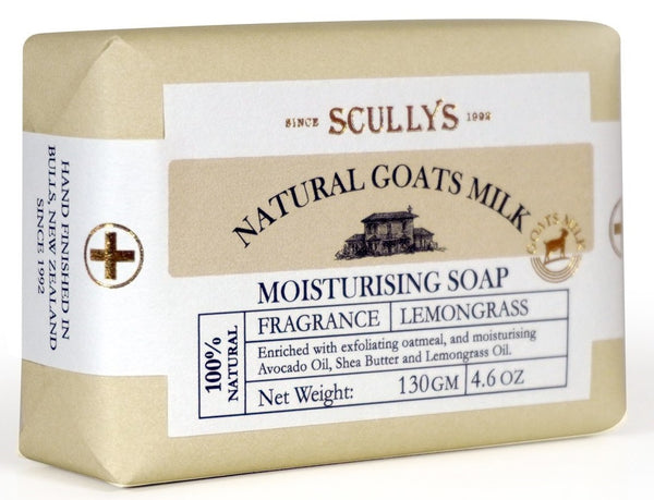 Scullys: Natural Goats Milk Moisturising Soap - Lemongrass (130g)