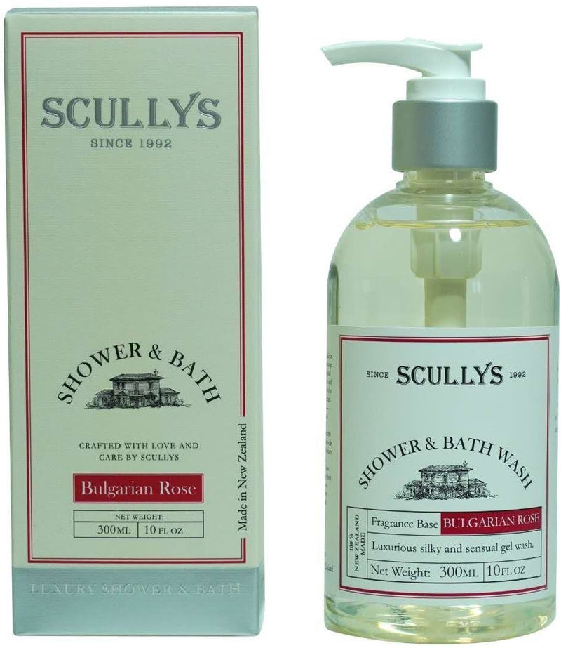 Scullys: Shower & Bath Wash - Bulgarian Rose (300ml)