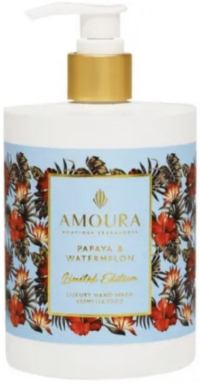Amoura: Hand Wash - Papaya & Watermelon (490ml)