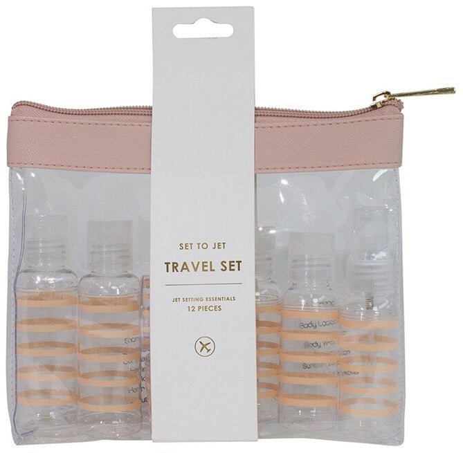 Tender Love + Carry: Travel Pouch With Bottles - Pink