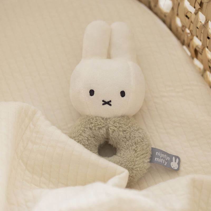 Miffy: Fluffy Ring Rattle - Green