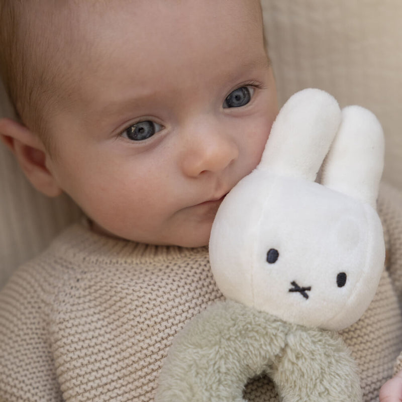 Miffy: Fluffy Ring Rattle - Green