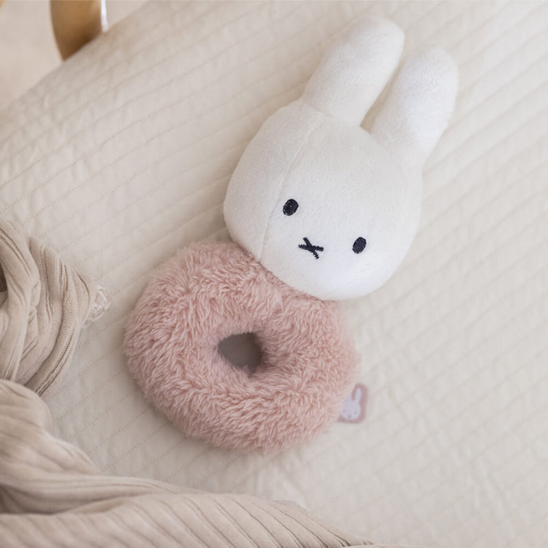 Miffy: Fluffy Ring Rattle - Pink