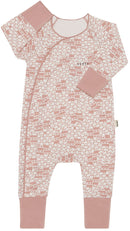 Bonds: Long Sleeve Newbies Coverall - Heart Check Sweet Mauve (Size 00)