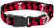 Peanuts: Snoopy Walking/Silhouette Pose Red - Plastic Clip Collar (1" Large)