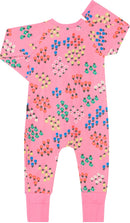 Bonds: Long Sleeve Zip Wondersuit - Blossomfield Pink (Size 0)