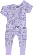 Bonds: Long Sleeve Zip Wondersuit - Paisley Paradise Lilac (Size 1)