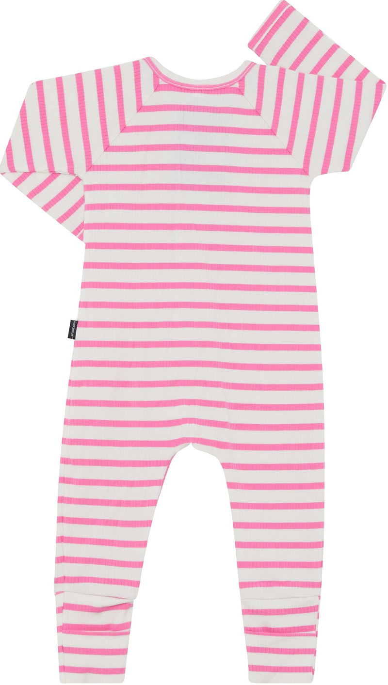 Bonds: Long Sleeve Zip Wondersuit - Lolly Ice Pink/Marscapone (Size 0)