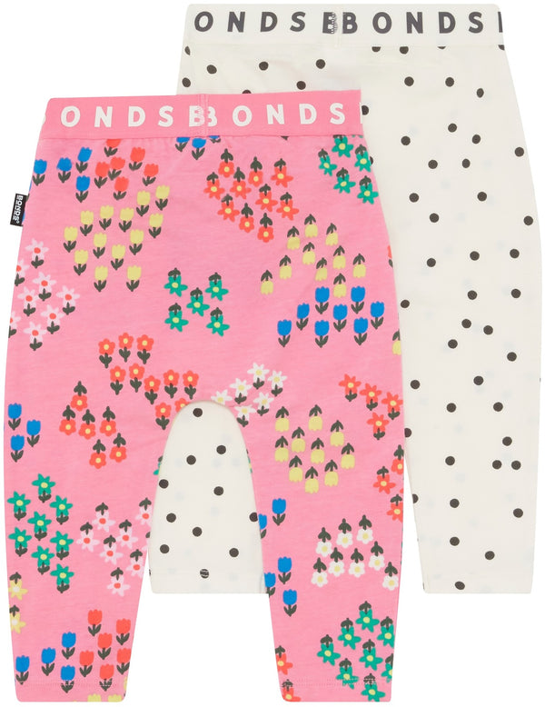 Bonds: Roomies Legging 2 Pack - Blossomfield Pink/Spots (Size 000)