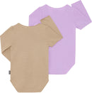 Bonds: Wondercool Eyelet Bodysuit 2 Pack - Lilac/Brown (Size 0)