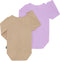 Bonds: Wondercool Eyelet Bodysuit 2 Pack - Lilac/Brown (Size 0)