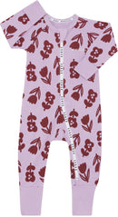 Bonds: Wondercool Eyelet Zip Wondersuit - Topsy Turvy Tulip Lilac (Size 1)