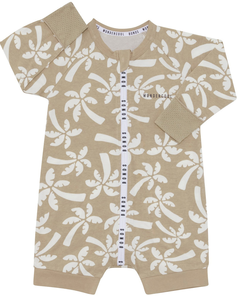 Bonds: Wondercool Short Leg Wondersuit - Woodland Palm Whispers Sand (Size 0)