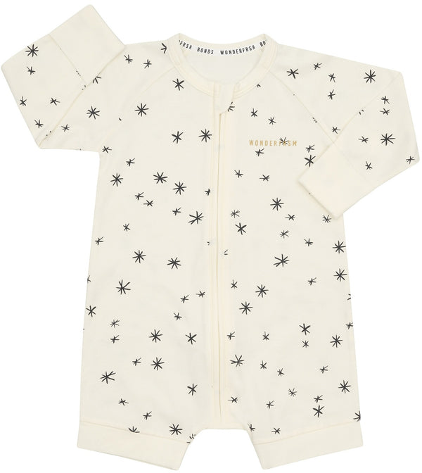 Bonds: Wonderfresh Long Sleeve Romper - Crayon Star Marscapone (Size 000)