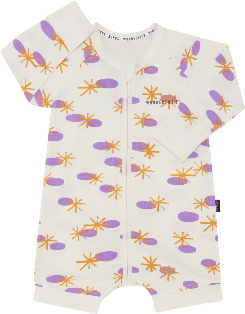 Bonds: Wonderfresh Long Sleeve Romper - Lavender Meteor Shower (Size 0)