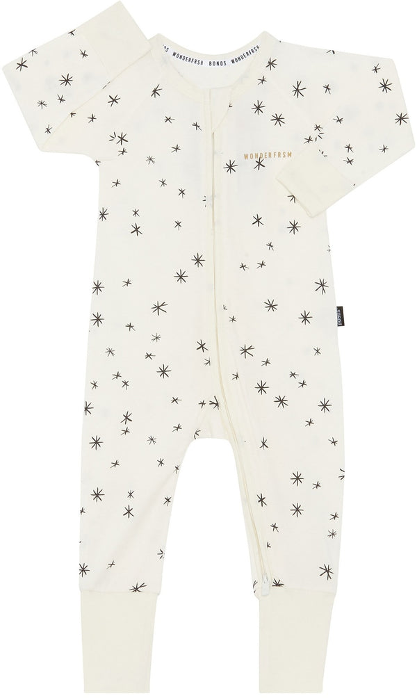 Bonds: Wonderfresh Zippy - Crayon Star Marscapone (Size 0)