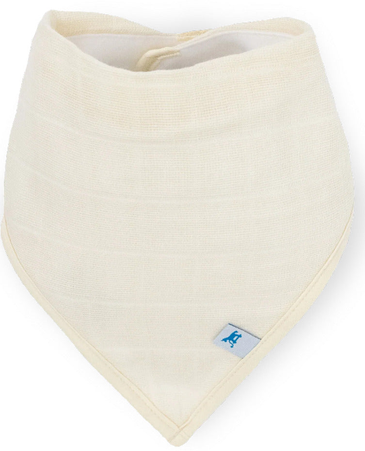 Little Unicorn: Cotton Muslin Fleece Bandana Bib Set - Taupe Cross (4 Pack)