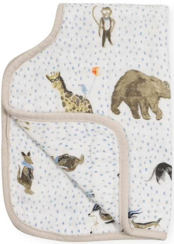 Little Unicorn: Muslin Burp Cloth - Party Animals