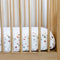 Little Unicorn: Muslin Fitted Cot Sheet - Mushrooms