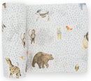 Little Unicorn: Single Cotton Muslin Swaddle - Party Animals