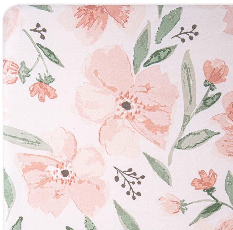 Crane Baby: Crib Fitted Sheet - Parker Floral (80 x 40cm)