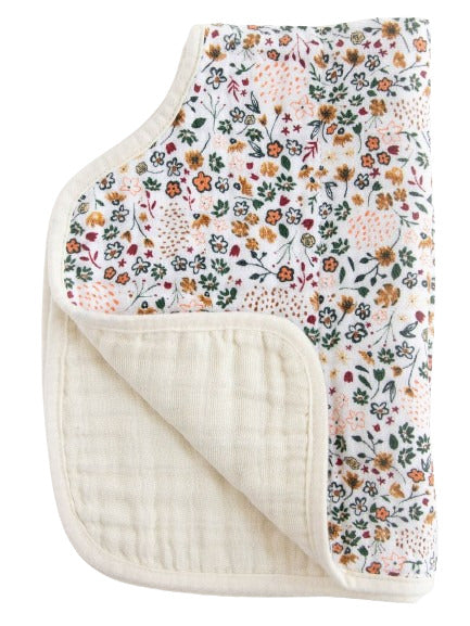 Little Unicorn: Muslin Burp Cloth - Pressed Petals