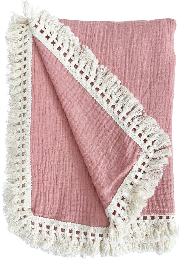 LaVida: Cotton Blanket - Petal Pink