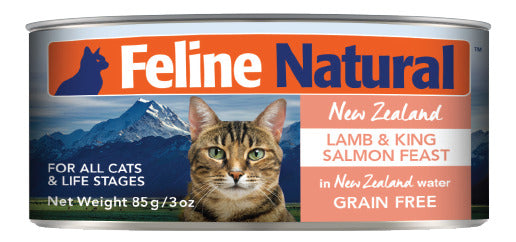 Feline Natural: 85g Lamb & Salmon Feast (24 cans/tray)