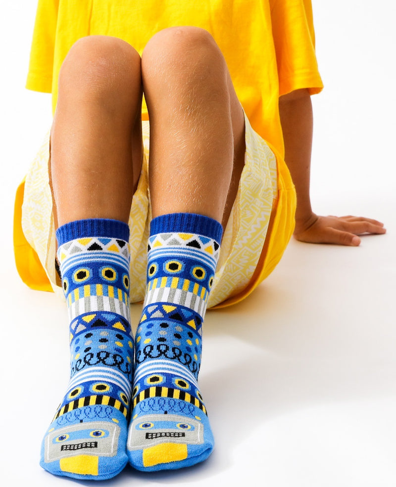 Lolly Kicks: Robot Socks (Size 5-8)