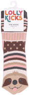 Lolly Kicks: Sloth Socks (Size 5-8)