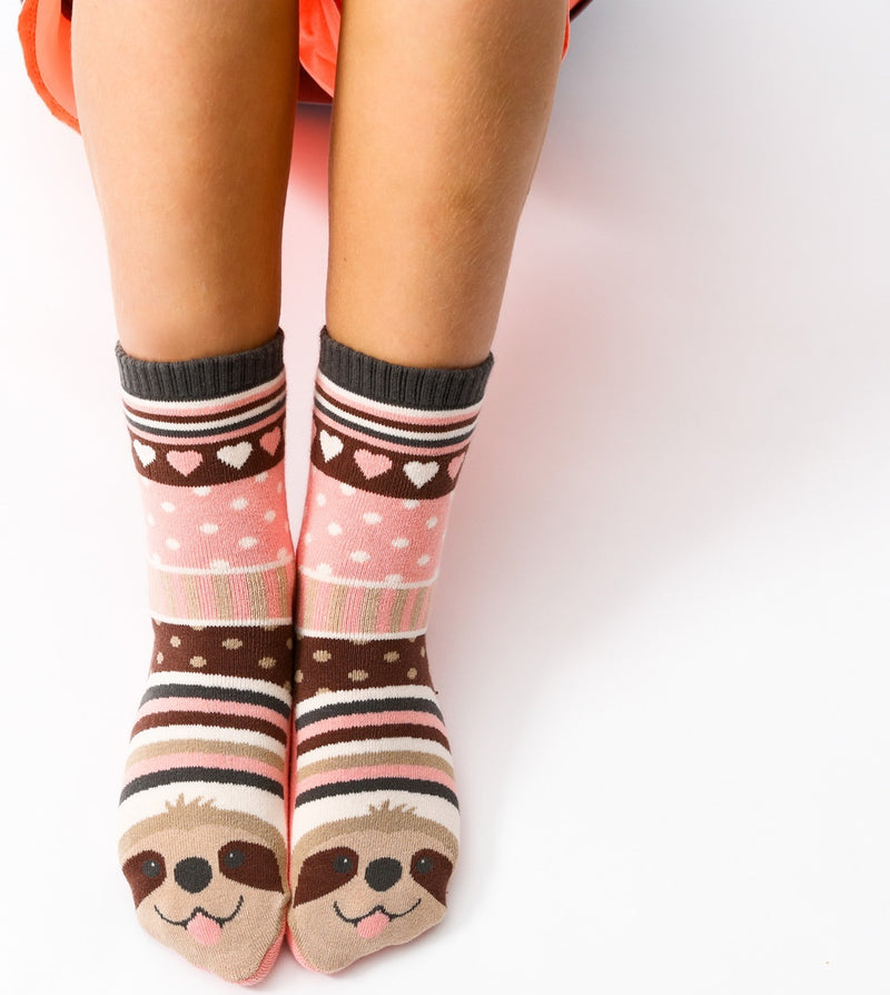 Lolly Kicks: Sloth Socks (Size 5-8)