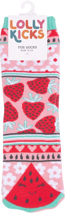 Lolly Kicks: Watermelon Socks (Size 9-12)